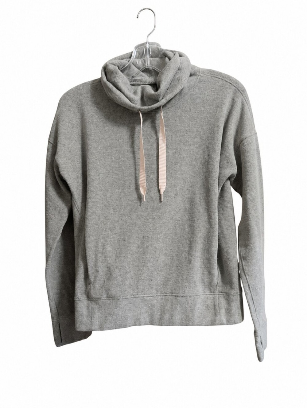 Lululemon Women's Gray Cowl Neck Pullover Sweatshirt Size 4 Soft Cozy Long Sleev